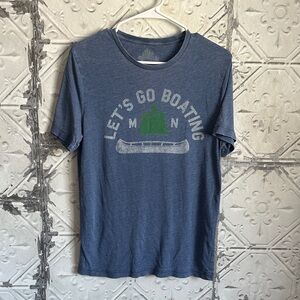 Let’s go boating Minnesota canoe Blue Graphic T-Shirt